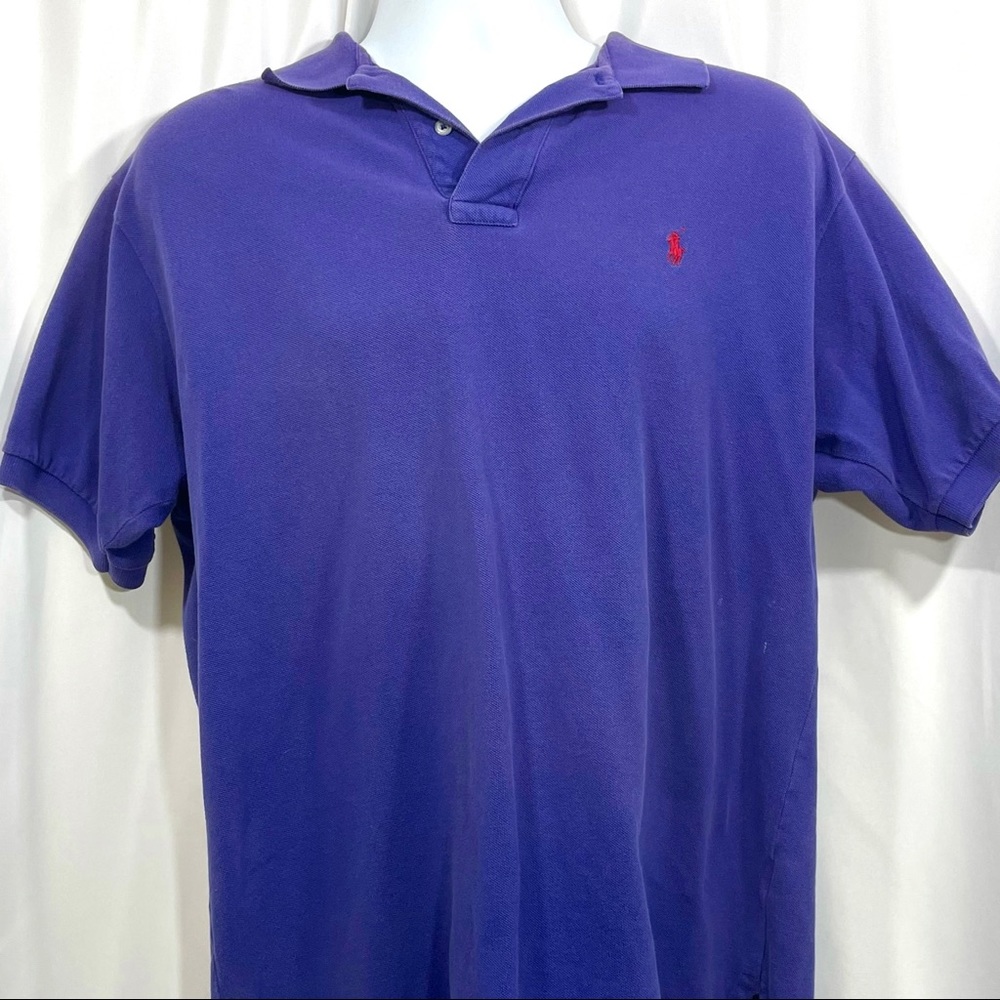 Polo Ralph Lauren Purple Logo Polo Shirt Sz Large